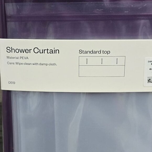 PEVA Colorblock Shower Curtain Clear | Room Essentials™ - Picture 5 of 6